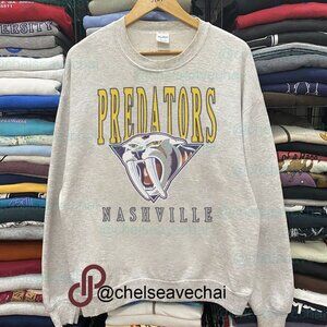 Vintage Nashville Predators Hockey Sweatshirt, NHL Nashville Predators Shirt Tee